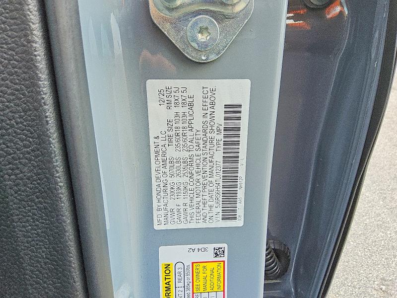 2026 Honda Cr-v მანქანა იყიდება აუქციონზე, vin: 5J6RS6H54TL012377, აუქციონის ნომერი: 62784176