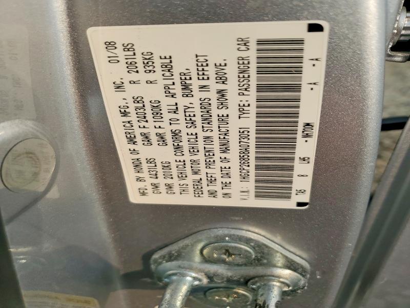 Продаж на аукціоні авто 2008 Honda Accord, vin: 1HGCP26858A073051, номер лоту: 61201756