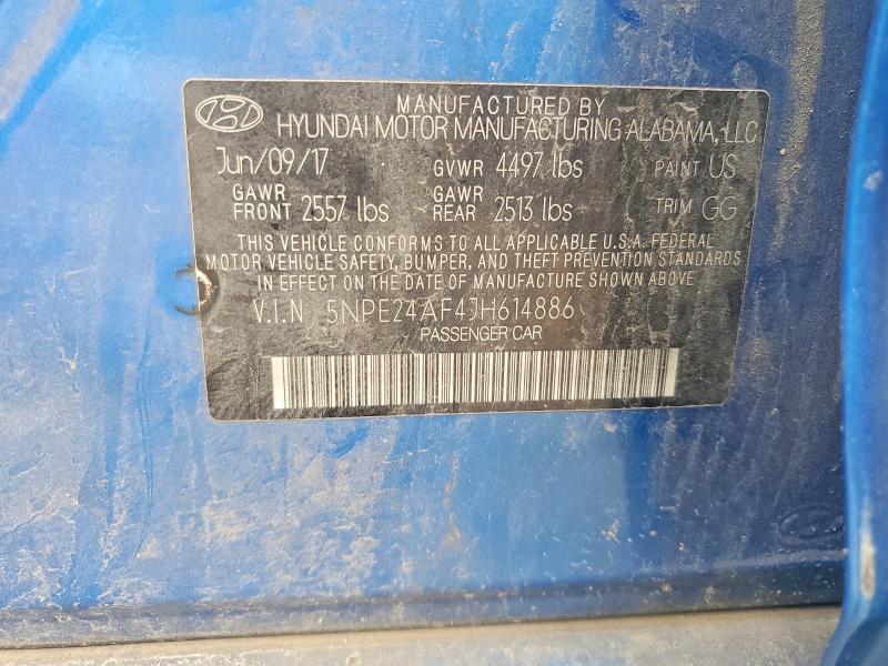 Продаж на аукціоні авто 2018 Hyundai Sonata, vin: 5NPE24AF4JH614886, номер лоту: 61353736