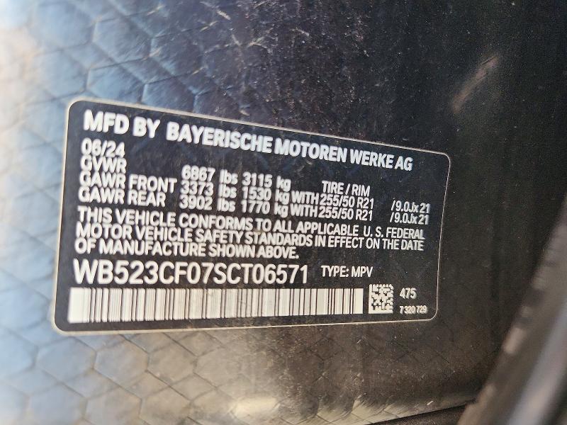 60205546 :رقم المزاد ، WB523CF07SCT06571 vin ، 2025 Bmw Ix مزاد بيع