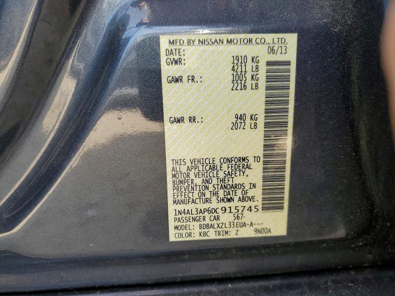 Продажа на аукционе авто 2013 Nissan Altima, vin: 1N4AL3AP6DC915745, номер лота: 61523356