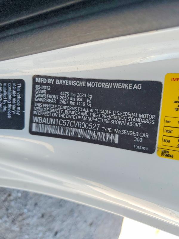 Продажа на аукционе авто 2012 Bmw 128, vin: WBAUN1C57CVR00527, номер лота: 59534796
