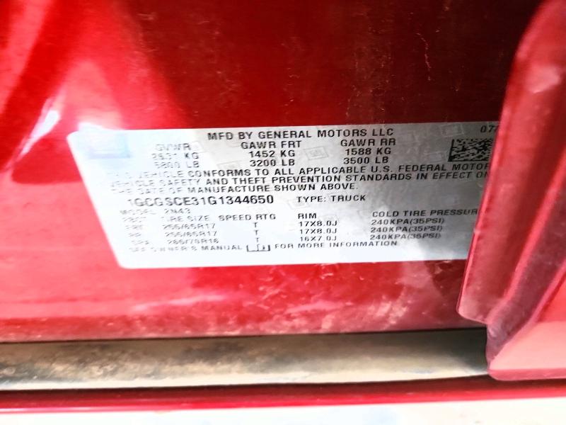 Aukcja sprzedaży 2016 Chevrolet Colorado, vin: 1GCGSCE31G1344650, numer aukcji: 60868786