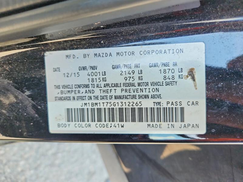 59959816 :رقم المزاد ، JM1BM1T75G1312265 vin ، 2016 Mazda 3 مزاد بيع