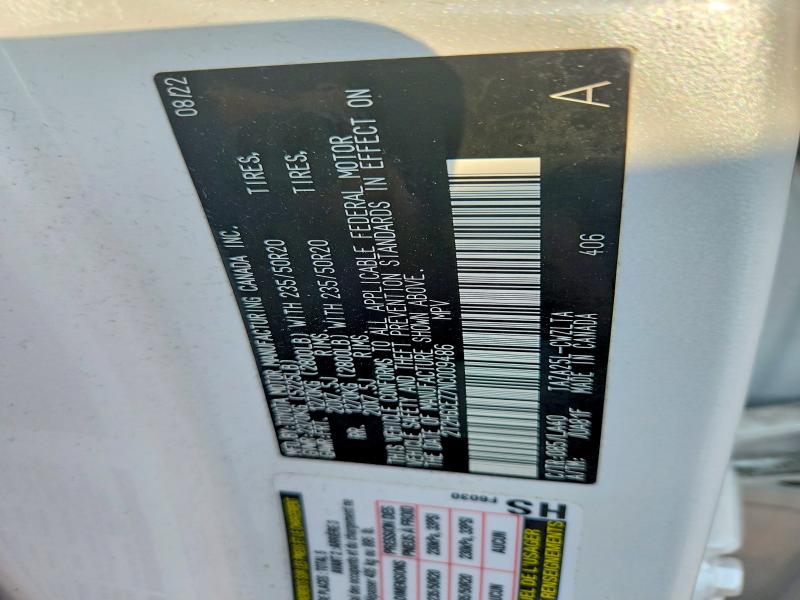 Aukcja sprzedaży 2022 Lexus Nx, vin: 2T2HGCEZ7NC009486, numer aukcji: 61043076
