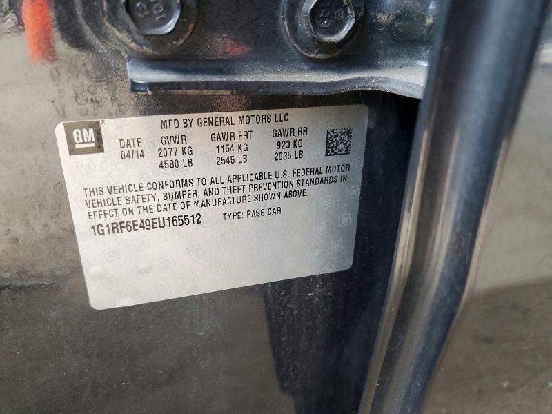61787026 :رقم المزاد ، 1G1RF6E49EU165512 vin ، 2014 Chevrolet Volt مزاد بيع