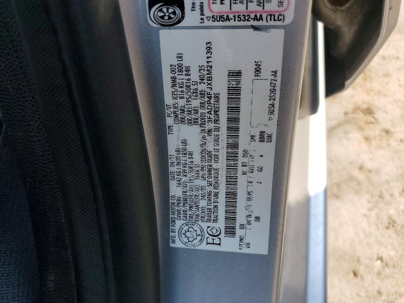62963936 :رقم المزاد ، 3FADP4FJXBM211393 vin ، 2011 Ford Fiesta مزاد بيع