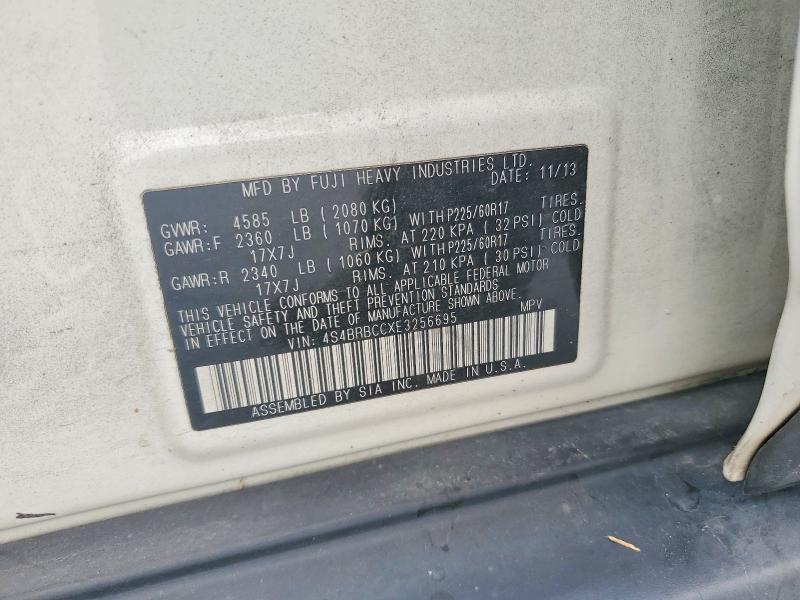 62356496 :رقم المزاد ، 4S4BRBCCXE3256695 vin ، 2014 Subaru Outback مزاد بيع
