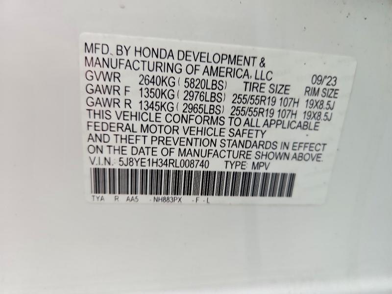 Продажа на аукционе авто 2024 Acura Mdx, vin: 5J8YE1H34RL008740, номер лота: 60742696