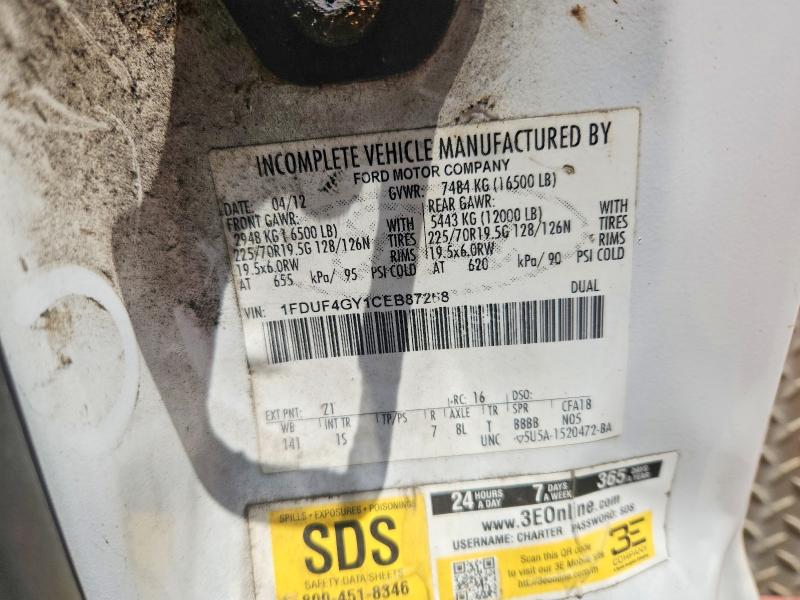 2012 Ford F450 მანქანა იყიდება აუქციონზე, vin: 1FDUF4GY1CEB87268, აუქციონის ნომერი: 64669896