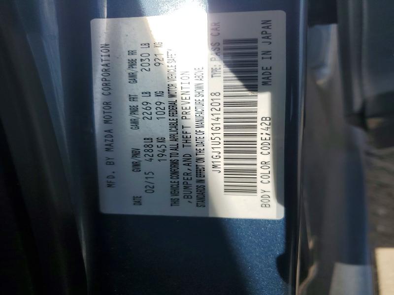 62919506 :رقم المزاد ، JM1GJ1U51G1412018 vin ، 2016 Mazda 6 مزاد بيع