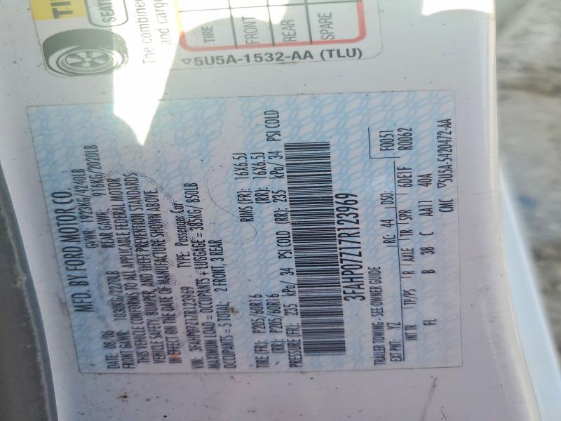 Aukcja sprzedaży 2007 Ford Fusion, vin: 3FAHP07Z17R123969, numer aukcji: 61384306