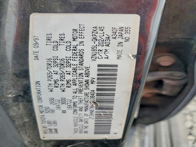 1998 Toyota 4runner მანქანა იყიდება აუქციონზე, vin: JT3HN87R4W0138404, აუქციონის ნომერი: 61916536