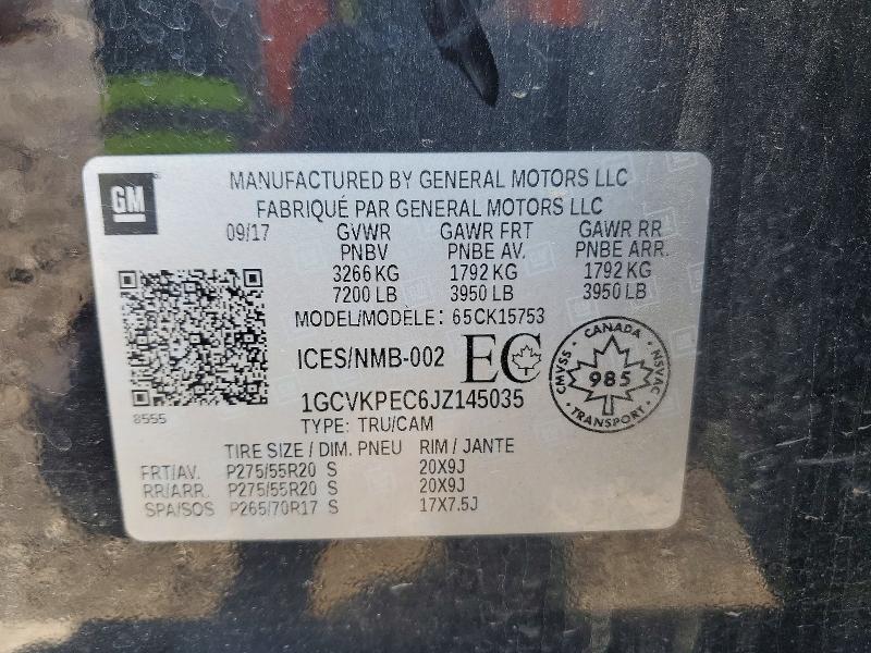 Aukcja sprzedaży 2018 Chevrolet Silverado, vin: 1GCVKPEC6JZ145035, numer aukcji: 60545136