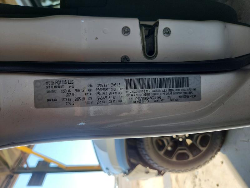 63204846 :رقم المزاد ، 1C4PJMBN4KD474623 vin ، 2019 Jeep Cherokee مزاد بيع