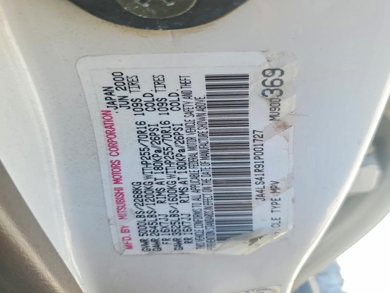 Продажа на аукционе авто 2001 Mitsubishi Montero, vin: JA4LS41R91P001727, номер лота: 59744196