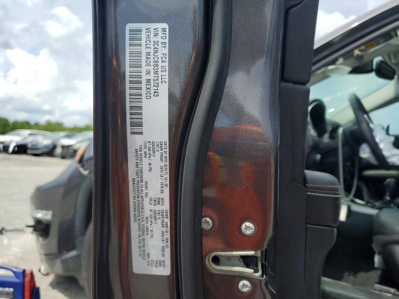 2021 Jeep Compass მანქანა იყიდება აუქციონზე, vin: 3C4NJCBB3MT572143, აუქციონის ნომერი: 60615786