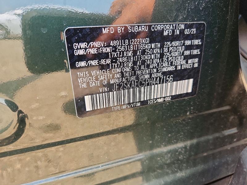 Aukcja sprzedaży 2023 Subaru Forester, vin: JF2SKAEC5PH447156, numer aukcji: 61196136