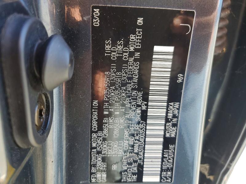 Продажа на аукционе авто 2004 Lexus Rx, vin: JTJGA31U340035357, номер лота: 61576966