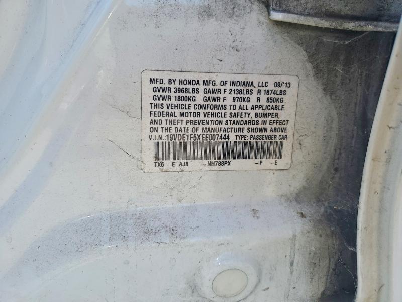 2014 Acura Ilx მანქანა იყიდება აუქციონზე, vin: 19VDE1F5XEE007444, აუქციონის ნომერი: 62447886