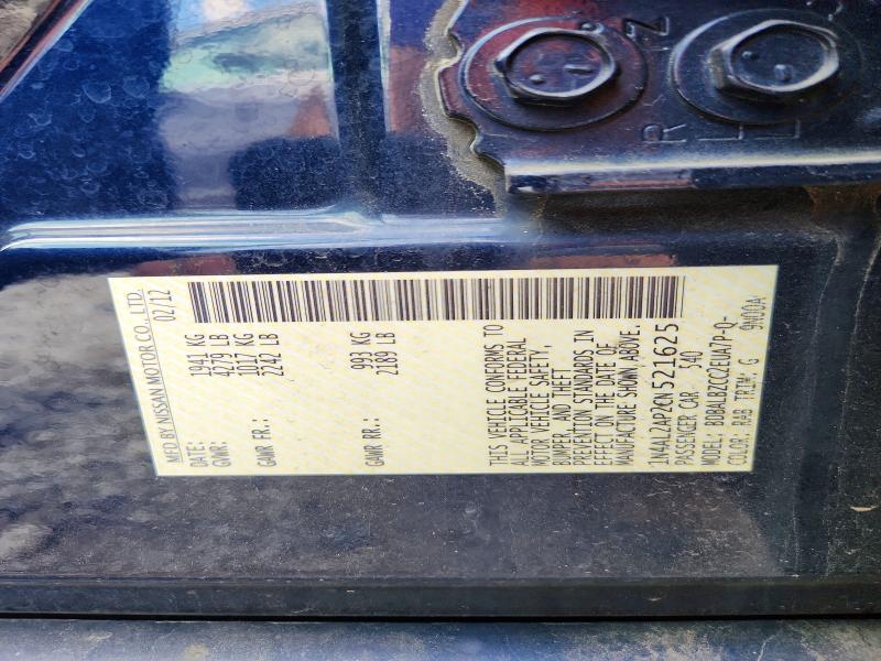 Aukcja sprzedaży 2012 Nissan Altima, vin: 1N4AL2AP2CN521625, numer aukcji: 60669506