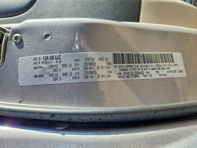 Продажа на аукционе авто 2018 Chrysler Pacifica, vin: 2C4RC1EG1JR294252, номер лота: 61296836