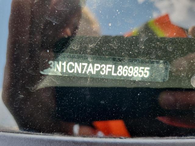 59598916 :رقم المزاد ، 3N1CN7AP3FL869855 vin ، 2015 Nissan Versa مزاد بيع