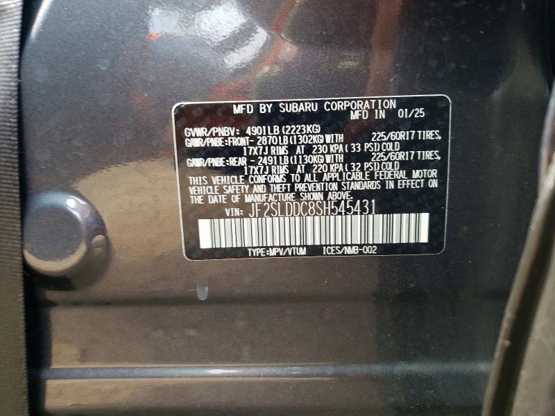 Aukcja sprzedaży 2025 Subaru Forester, vin: JF2SLDDC8SH545431, numer aukcji: 61606076
