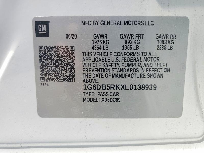 Продаж на аукціоні авто 2020 Cadillac Ct4, vin: 1G6DB5RKXL0138939, номер лоту: 58891606