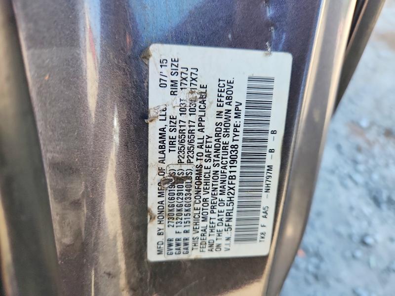Продажа на аукционе авто 2015 Honda Odyssey, vin: 5FNRL5H2XFB119038, номер лота: 61752946
