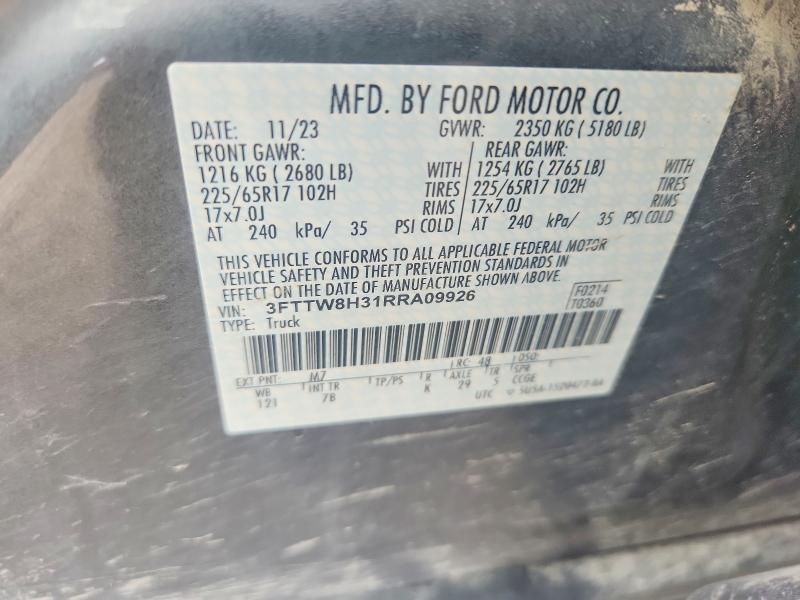 Aukcja sprzedaży 2024 Ford Maverick, vin: 3FTTW8H31RRA09926, numer aukcji: 63101726