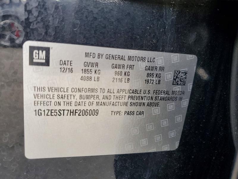 Продажа на аукционе авто 2017 Chevrolet Malibu, vin: 1G1ZE5ST7HF206009, номер лота: 60054456