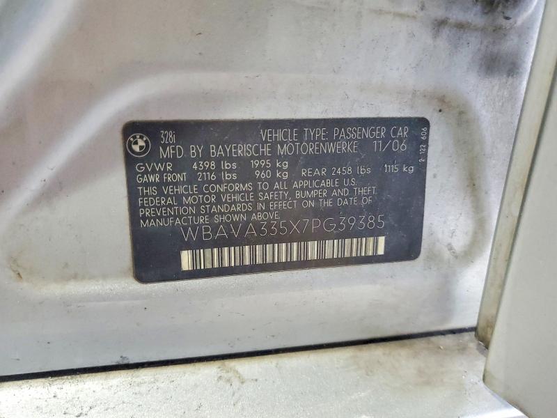 59384316 :رقم المزاد ، WBAVA335X7PG39385 vin ، 2007 Bmw 328 مزاد بيع