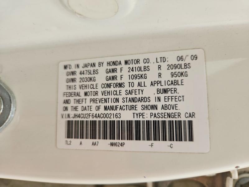 61520916 :رقم المزاد ، JH4CU2F64AC002163 vin ، 2010 Acura Tsx مزاد بيع