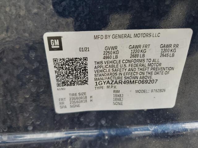 Продаж на аукціоні авто 2021 Cadillac Xt4, vin: 1GYAZAR49MF069207, номер лоту: 60669376