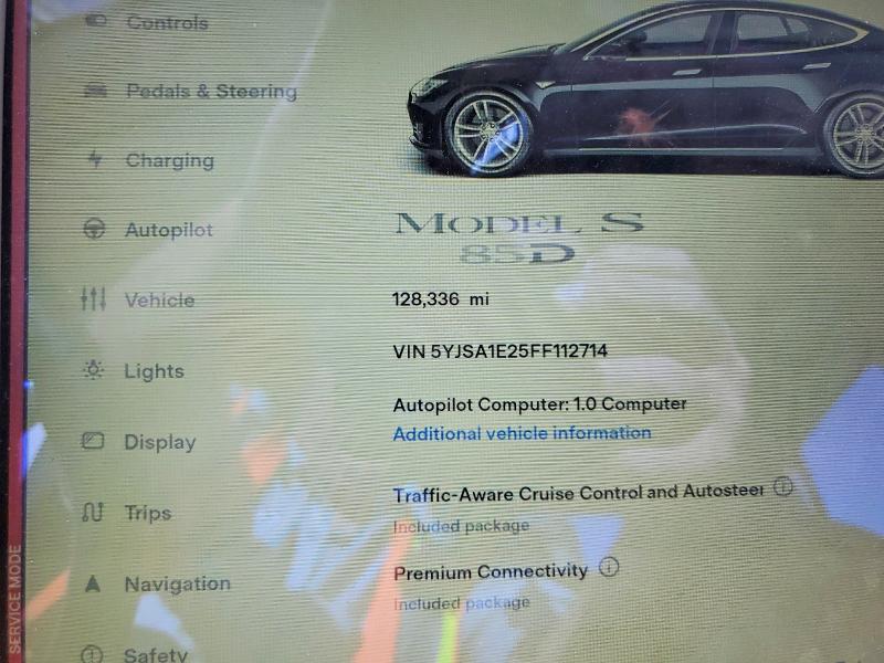 Продажа на аукционе авто 2015 Tesla Model S, vin: 5YJSA1E25FF112714, номер лота: 60525356