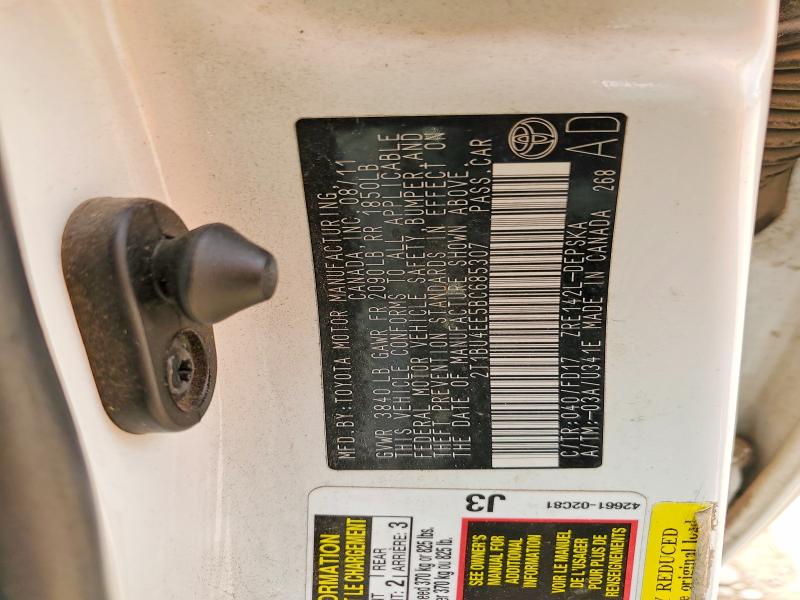 Aukcja sprzedaży 2011 Toyota Corolla, vin: 2T1BU4EE5BC685307, numer aukcji: 62522506
