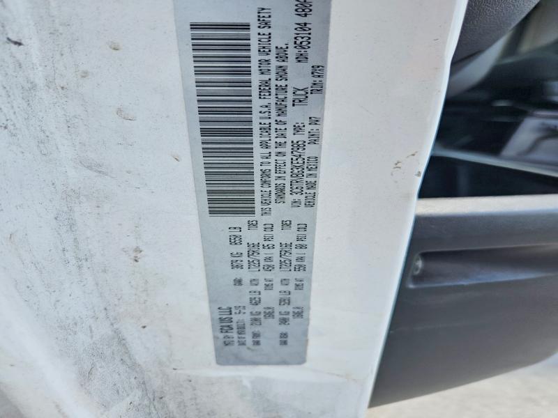 61316406 :رقم المزاد ، 3C6TRVBG3KE547985 vin ، 2019 Ram Promaster 1500 مزاد بيع