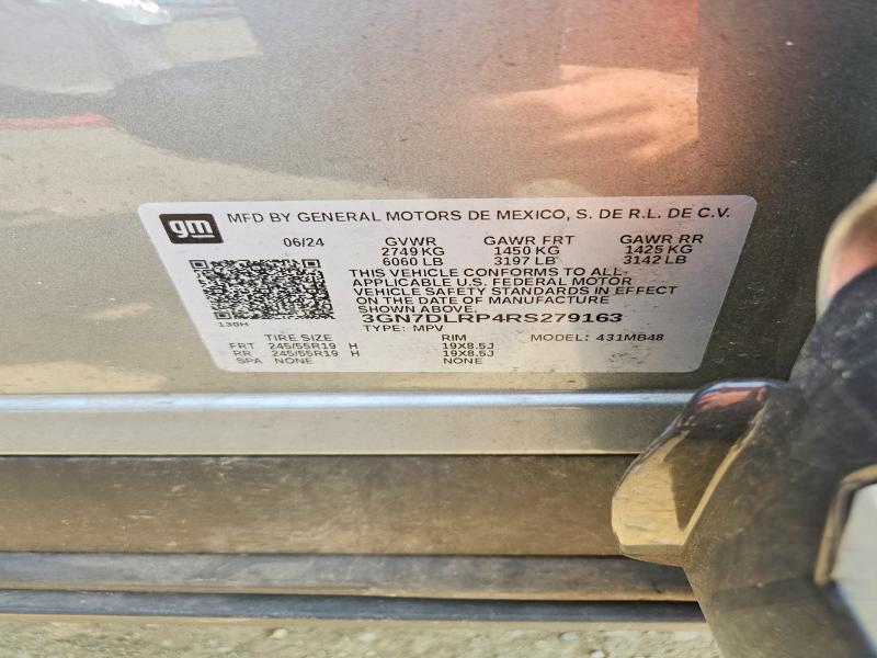 60428816 :رقم المزاد ، 3GN7DLRP4RS279163 vin ، 2024 Chevrolet Equinox مزاد بيع