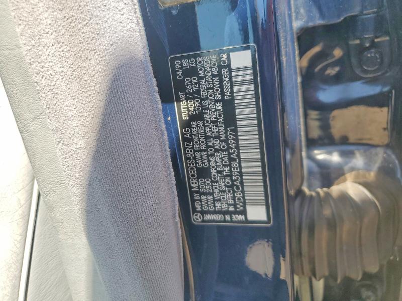 59634146 :رقم المزاد ، WDBCA39E8LA549971 vin ، 1990 Mercedes-benz 560 مزاد بيع