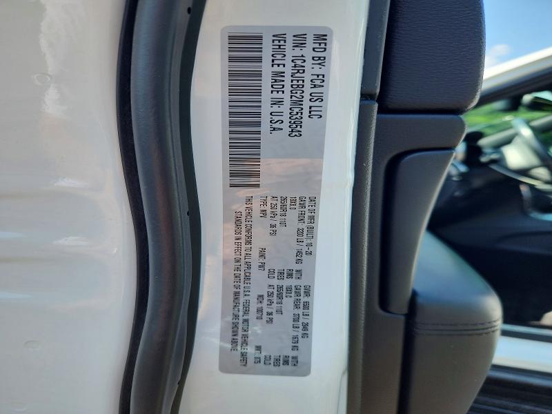 62606946 :رقم المزاد ، 1C4RJEBG2MC539543 vin ، 2021 Jeep Grand Cherokee مزاد بيع