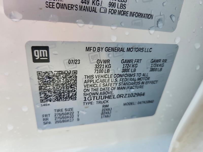 2024 Gmc Sierra მანქანა იყიდება აუქციონზე, vin: 1GTUUHEL0RZ102964, აუქციონის ნომერი: 85622495