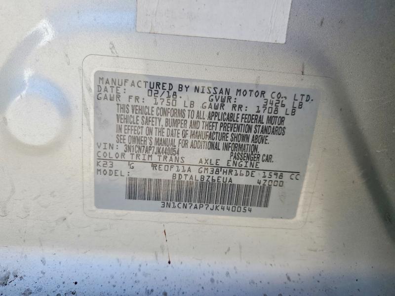 Aukcja sprzedaży 2018 Nissan Versa, vin: 3N1CN7AP7JK440054, numer aukcji: 60225426