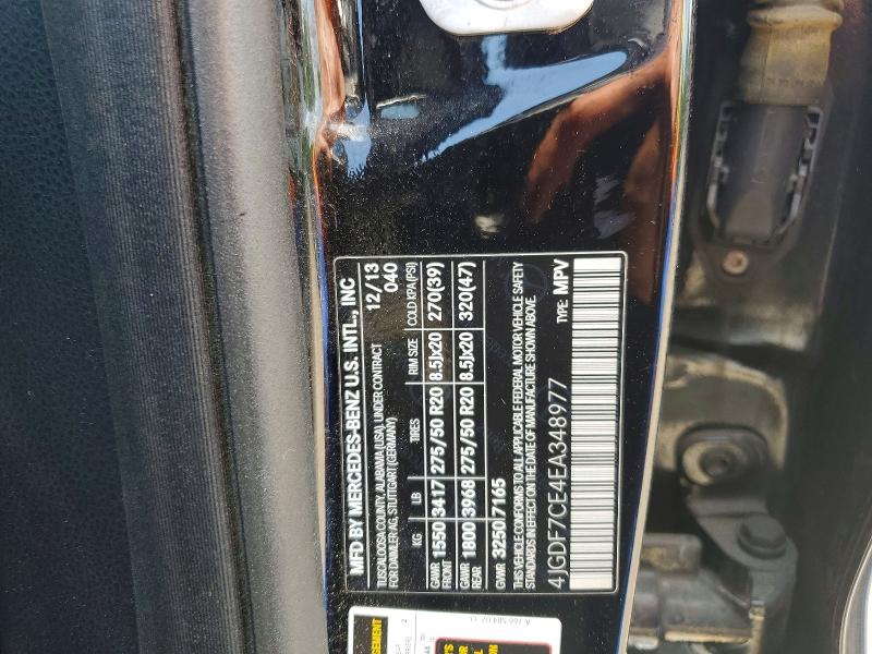 59136026 :رقم المزاد ، 4JGDF7CE4EA348977 vin ، 2014 Mercedes-benz Gl مزاد بيع