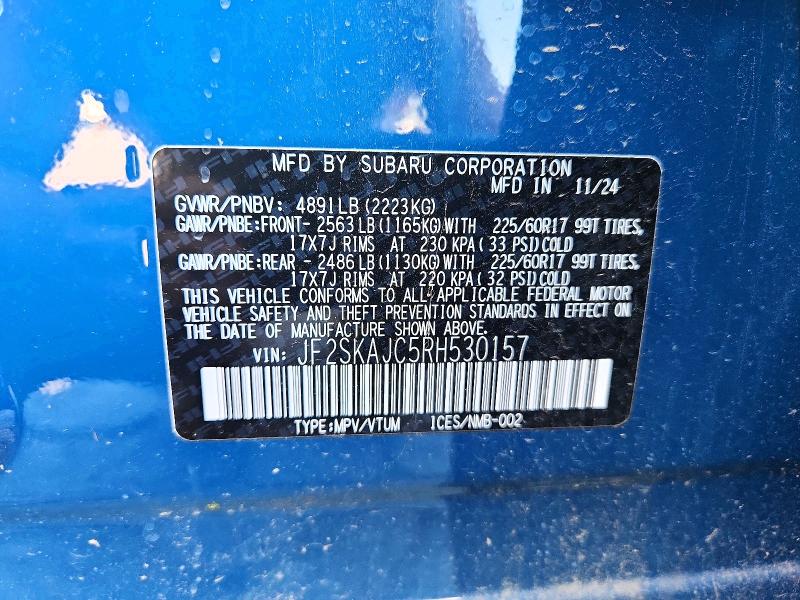 Продажа на аукционе авто 2024 Subaru Forester, vin: JF2SKAJC5RH530157, номер лота: 60652106