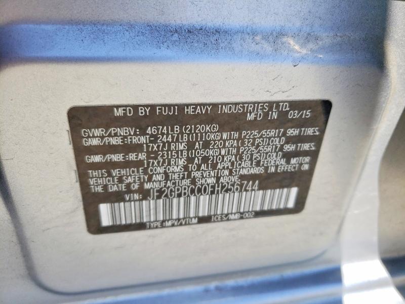 Продажа на аукционе авто 2015 Subaru Xv Crosstrek, vin: JF2GPBCC0FH256744, номер лота: 59918716