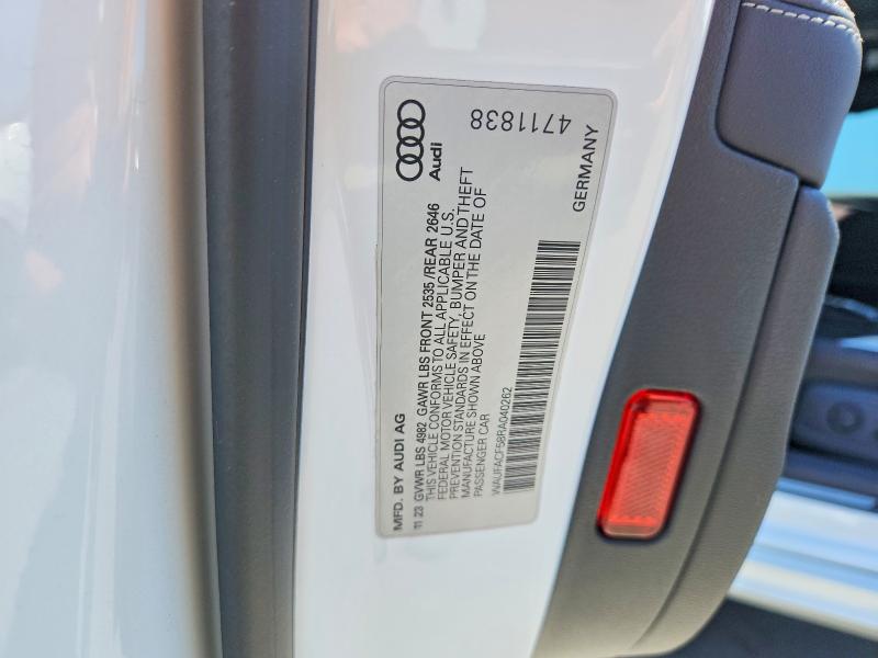 Aukcja sprzedaży 2024 Audi A5, vin: WAUFACF58RA040262, numer aukcji: 60953386
