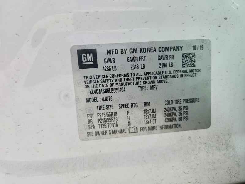 Aukcja sprzedaży 2020 Buick Encore, vin: KL4CJASB6LB050404, numer aukcji: 62288136