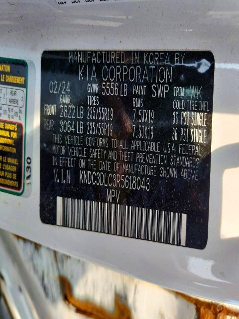 Aukcja sprzedaży 2024 Kia Ev6, vin: KNDC3DLC3R5618043, numer aukcji: 61333026