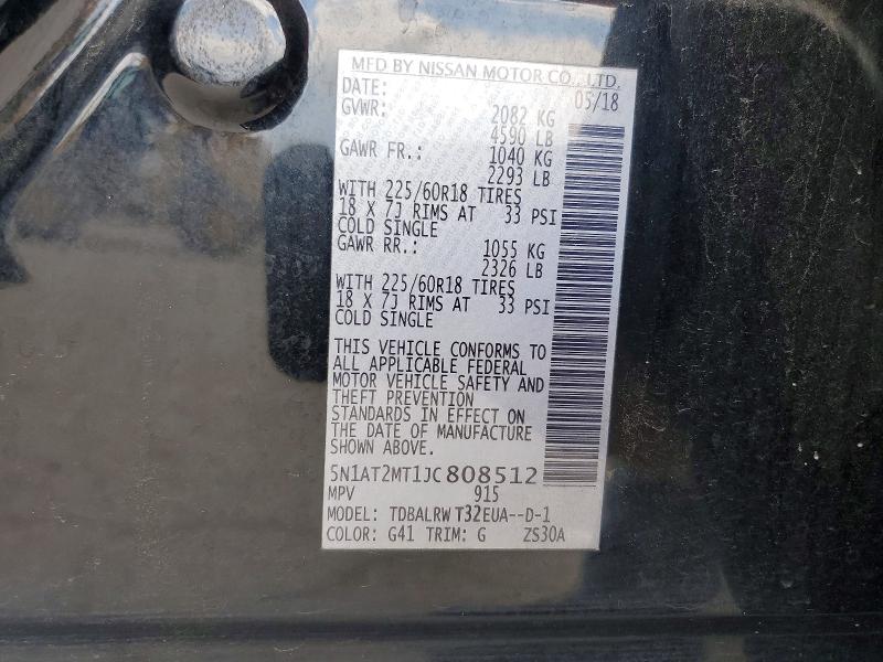 Продажа на аукционе авто 2018 Nissan Rogue, vin: 5N1AT2MT1JC808512, номер лота: 61627676